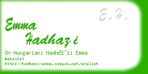 emma hadhazi business card